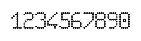 6×10数字点阵字体 ddN610AA0971