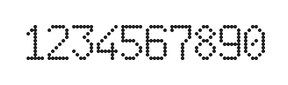 6×10数字点阵字体 ddN610AA0972