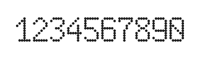 6×10数字点阵字体 ddN610AA0977