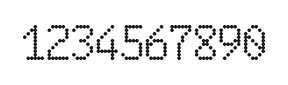 6×10数字点阵字体 ddN610AA0981