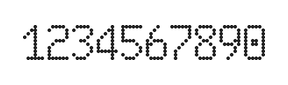 6×10数字点阵字体 ddN610AA0983