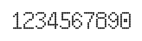 6×10数字点阵字体 ddN610AA0985