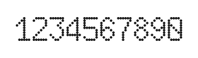 6×10数字点阵字体 ddN610AA0988