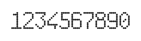 6×10数字点阵字体 ddN610AA0991