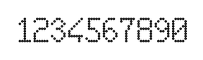 6×10数字点阵字体 ddN610AA0992