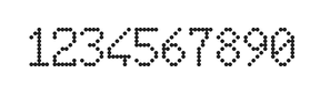 6×10数字点阵字体 ddN610AA0994