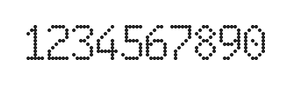 6×10数字点阵字体 ddN610AA0995