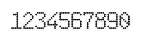 6×10数字点阵字体 ddN610AA1000