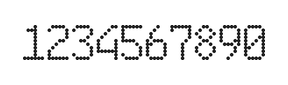 6×10数字点阵字体 ddN610AA1001