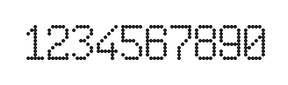 6×10数字点阵字体 ddN610AA1006
