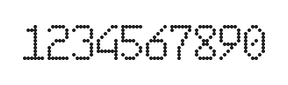 6×10数字点阵字体 ddN610AA1007