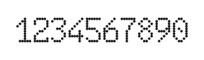 6×10数字点阵字体 ddN610AA1009