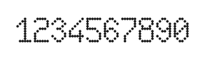 6×10数字点阵字体 ddN610AA1014