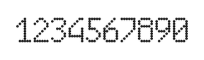 6×10数字点阵字体 ddN610AA1016