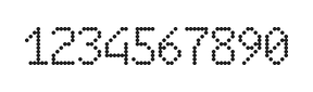 6×10数字点阵字体 ddN610AA1021
