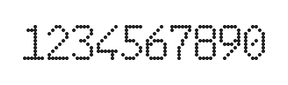 6×10数字点阵字体 ddN610AA1022