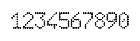 6×10数字点阵字体 ddN610AA1023
