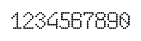 6×10数字点阵字体 ddN610AA1025