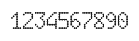 6×10数字点阵字体 ddN610AA1027