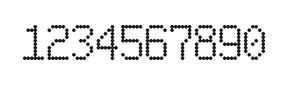 6×10数字点阵字体 ddN610AA1028