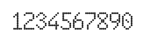 6×10数字点阵字体 ddN610AA1029