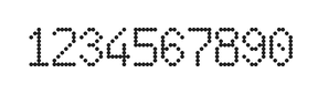 6×10数字点阵字体 ddN610AA1031