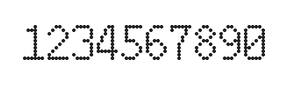 6×10数字点阵字体 ddN610AA1035
