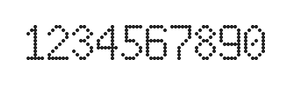 6×10数字点阵字体 ddN610AA1036