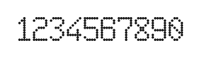 6×10数字点阵字体 ddN610AA1037
