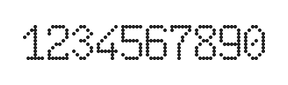 6×10数字点阵字体 ddN610AA1038