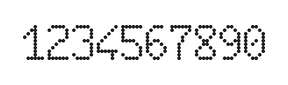 6×10数字点阵字体 ddN610AA1039