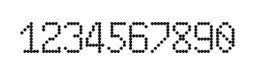 6×10数字点阵字体 ddN610AA1042