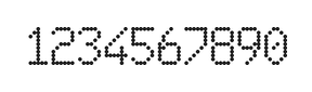 6×10数字点阵字体 ddN610AA1045