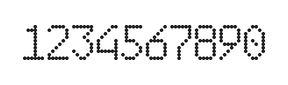 6×10数字点阵字体 ddN610AA1047