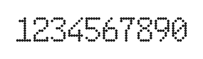 6×10数字点阵字体 ddN610AA1050