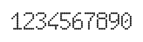 6×10数字点阵字体 ddN610AA1051