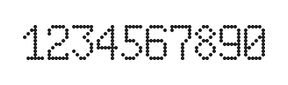 6×10数字点阵字体 ddN610AA1052