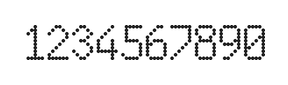 6×10数字点阵字体 ddN610AA1053