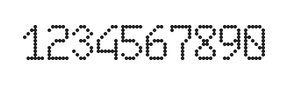 6×10数字点阵字体 ddN610AA1054