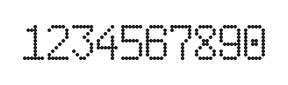 6×10数字点阵字体 ddN610AA1056