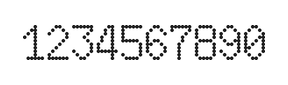 6×10数字点阵字体 ddN610AA1057