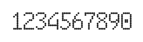 6×10数字点阵字体 ddN610AA1060