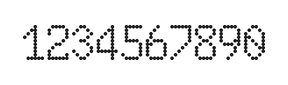 6×10数字点阵字体 ddN610AA1061