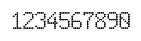 6×10数字点阵字体 ddN610AA1062