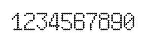6×10数字点阵字体 ddN610AA1065