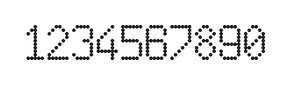 6×10数字点阵字体 ddN610AA1066