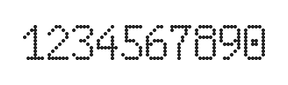 6×10数字点阵字体 ddN610AA1068