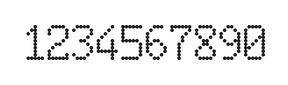 6×10数字点阵字体 ddN610AA1069