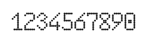 6×10数字点阵字体 ddN610AA1070