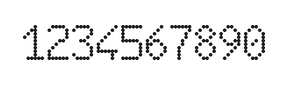6×10数字点阵字体 ddN610AA1073